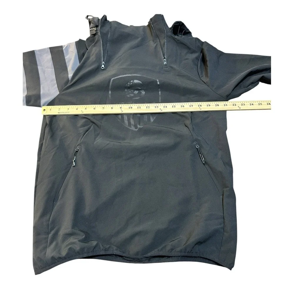 Adidas USA Volleyball All Weather Jacket Mens Medium Black Hooded DY2410 NWT